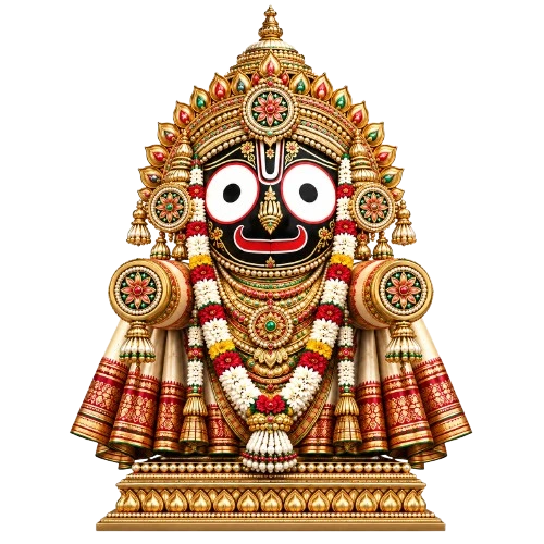 Ornate Lord Jagannath Temple Idol